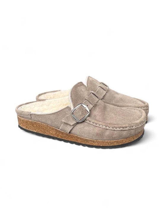 Birkenstock Shoes - Birkenstock Buckley Shearling Taupe Suede Clogs EU 40 US Women’s 9 Narrow